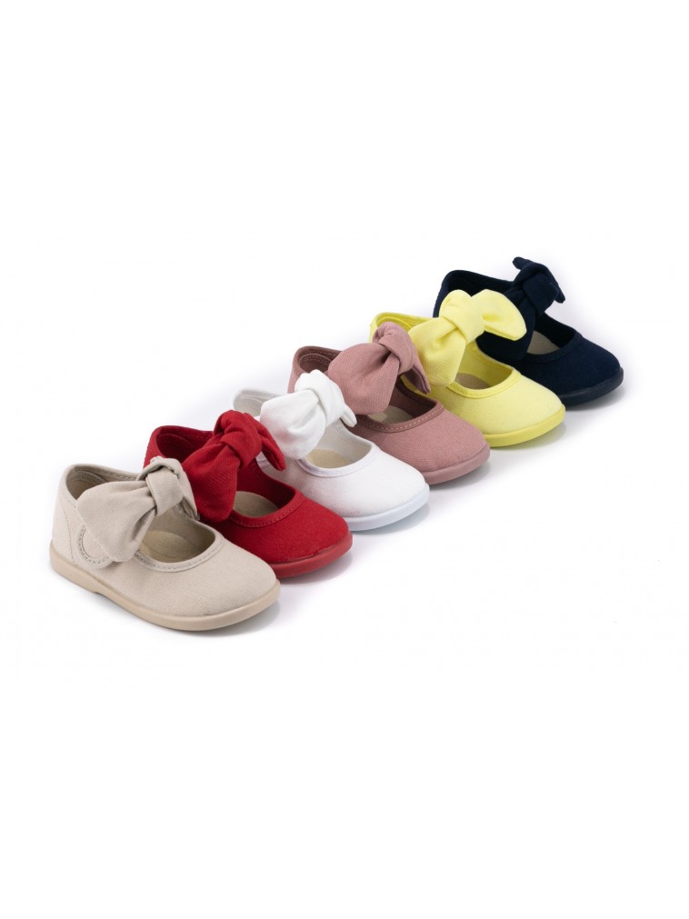 Zapatillas deportivas de lona con tiras autoadherentes bebé niña multicolor  - Vertbaudet